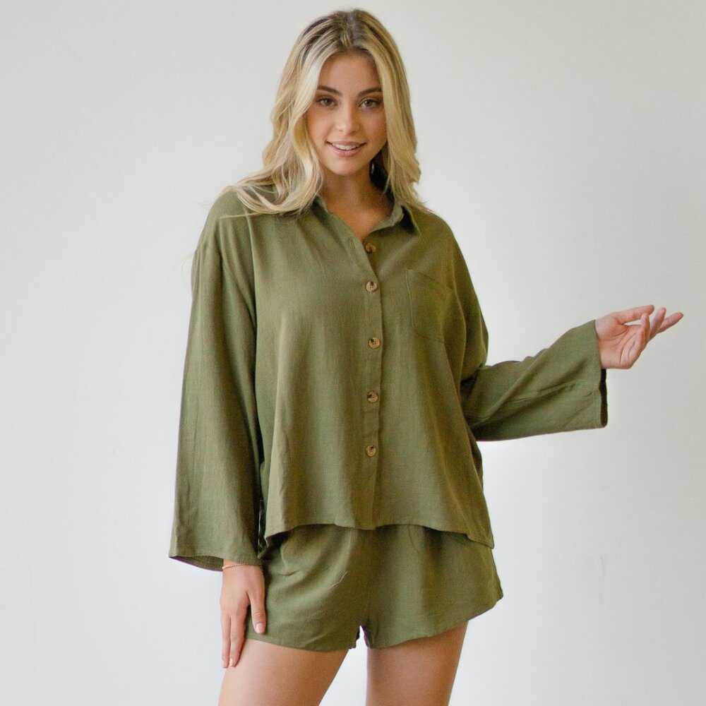 Soft Comfy Lounge Set - Olive